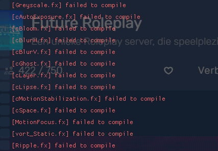 Rode failed to compile meldingen in ReShade